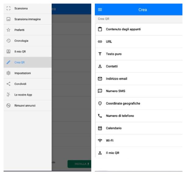 QR & Barcode Scanner app Android per codice QR