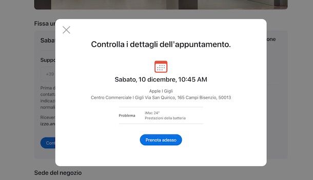 Appuntamento Genius Bar Apple