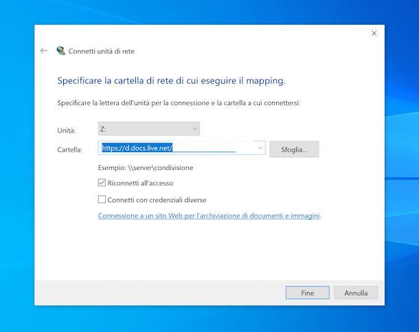 Mapping OneDrive PC Windows