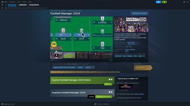 Come scaricare Football Manager su PC Steam