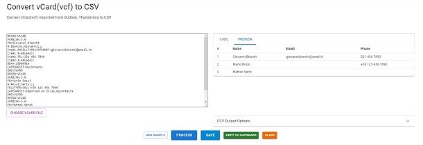 Come trasformare un file VCF in CSV