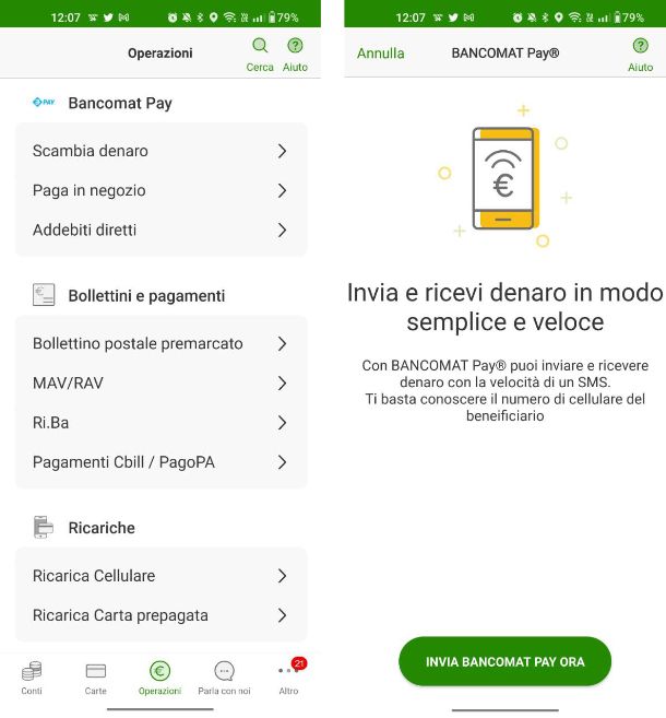 App per pagare con Bancomat