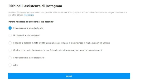 Come entrare in un profilo Instagram hackerato