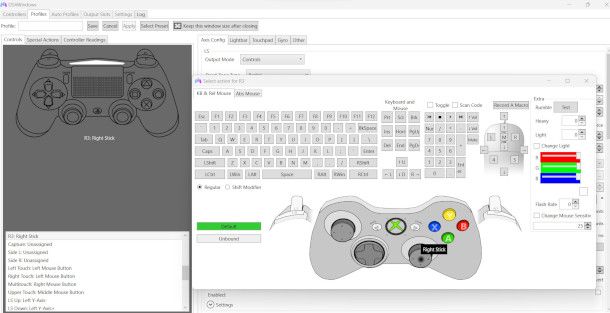 funzione per rimappare i pulsanti del controller su DS4Windows