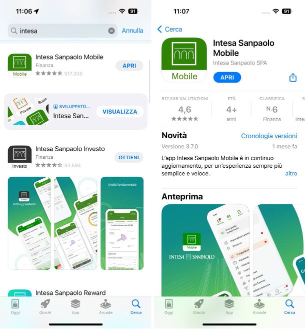 Come scaricare app Intesa Sanpaolo Mobile su iPhone