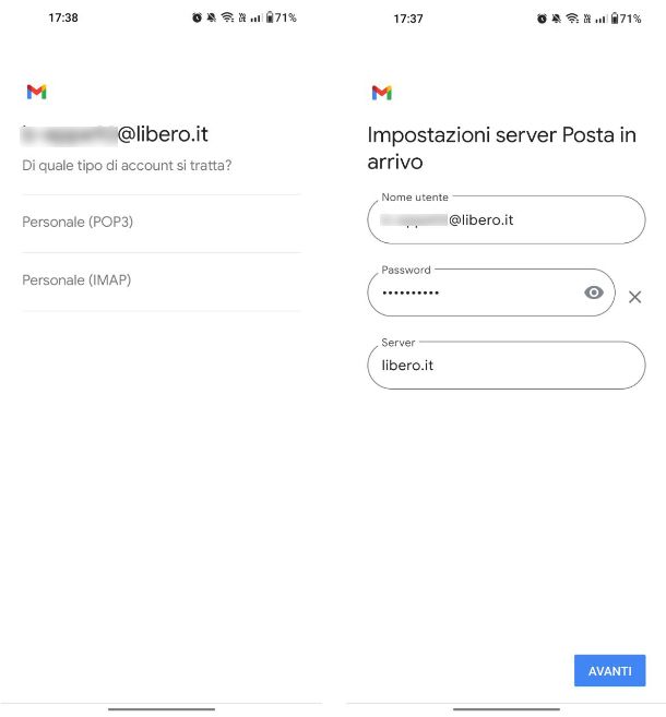 Come configurare app email su Android