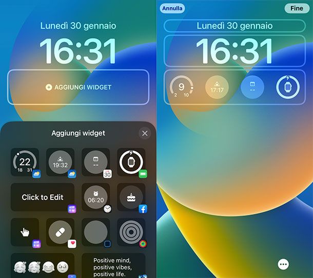 Come mettere widget su blocco schermo iPhone