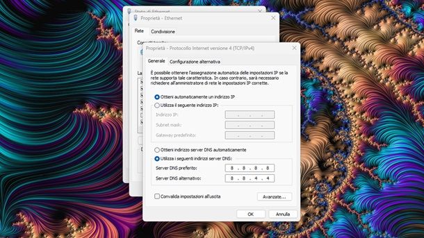 Connessione lenta cambiare DNS Windows 11