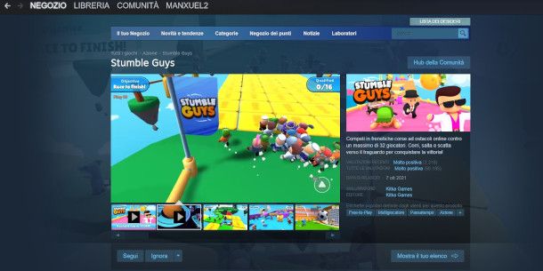 schermata di Stumble Guys su Steam