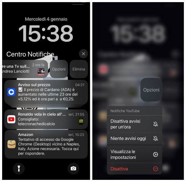 Centro Notifiche iOS/iPadOS