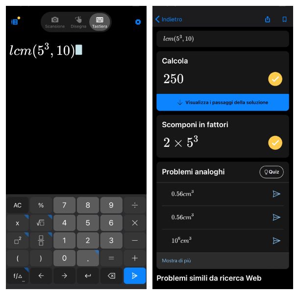 Microsoft Math Solver, app per mcm