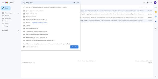 Gmail Filtri