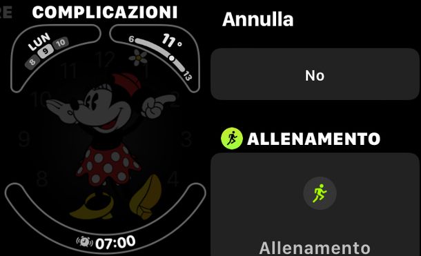 Modificare complicazioni quadrante Apple Watch