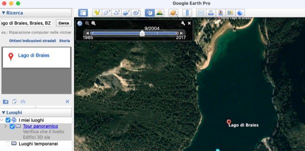 Come andare indietro nel tempo con Google Earth