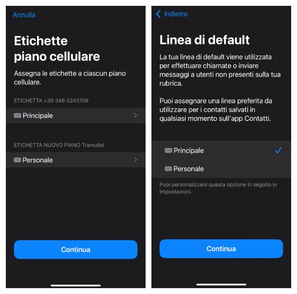 Attivazione eSIM su iOS 16