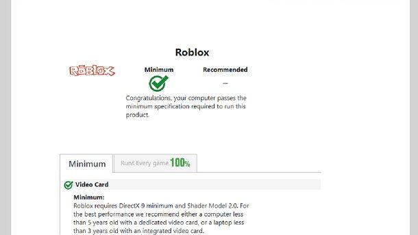 Compatibilità Roblox PC