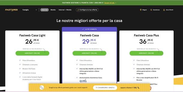 fastweb fibra