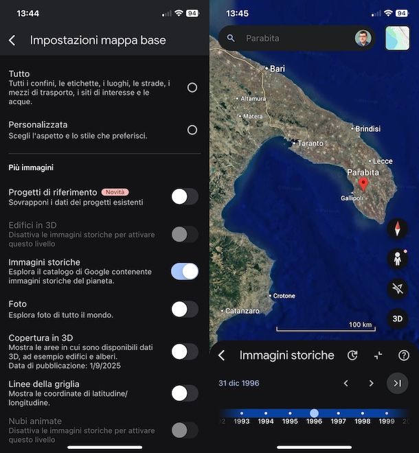 Come andare indietro nel tempo su Google Earth