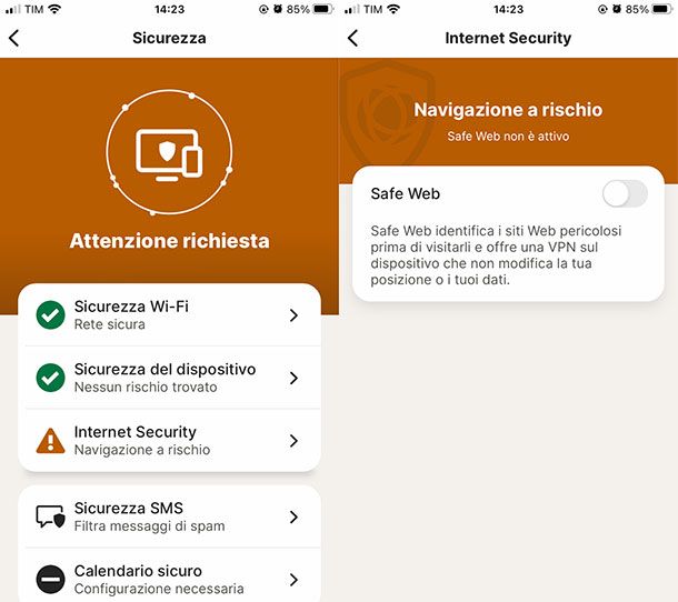 Come disattivare Norton su iOS