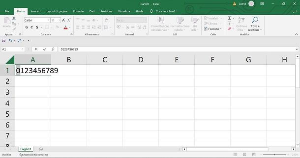 Come inserire lo zero prima di un numero Excel