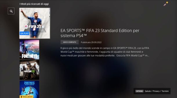 Acquistare FIFA 23 su PS4