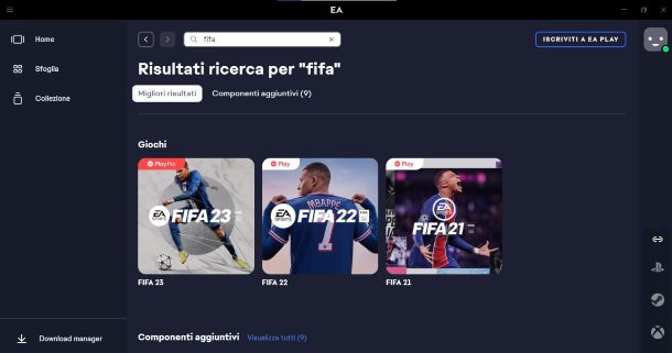 FIFA su EA App