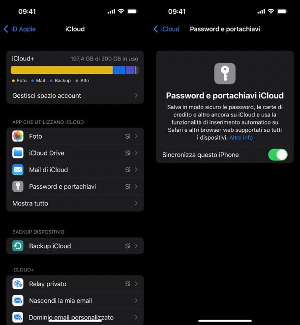 salvare password su safari iphone