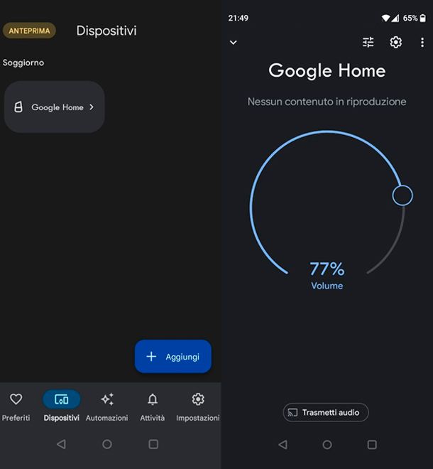 Come attivare suono di ascolto su Google Home