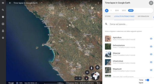 Come andare indietro nel tempo con Google Earth