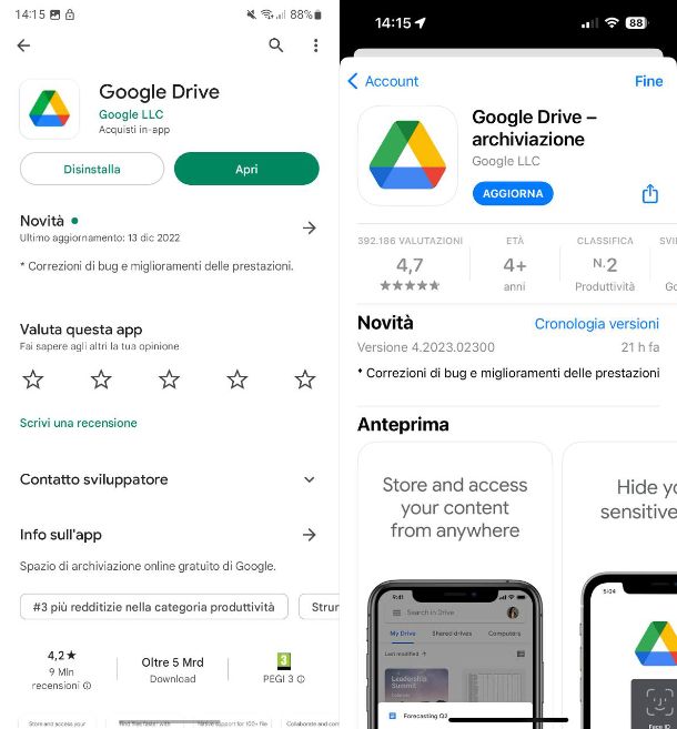 Come aggiornare Google Drive