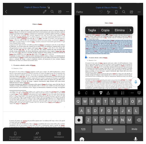 Word app su smartphone