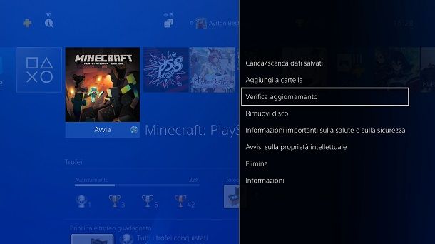 Verifica Aggiornamento PS4