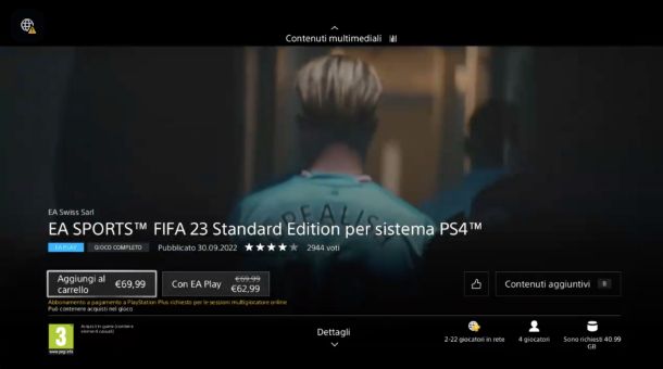 FIFA 23 su PS Network