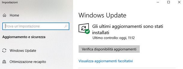 Rimozione dei recenti aggiornamenti di Windows per risolvere inaccessible boot device
