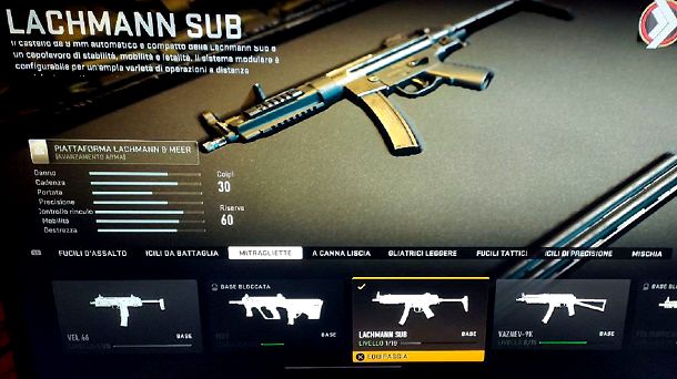 MP5 Lachmann SUB sbloccata COD Modern Warfare 2