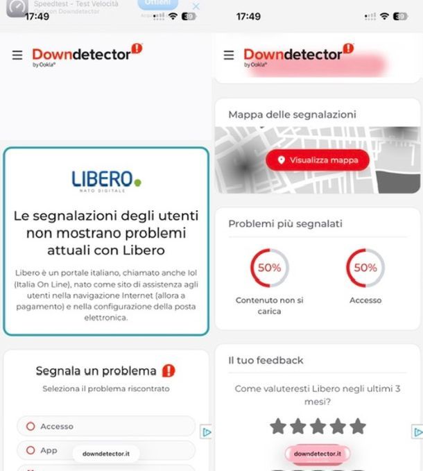 Controllo dei server Libero