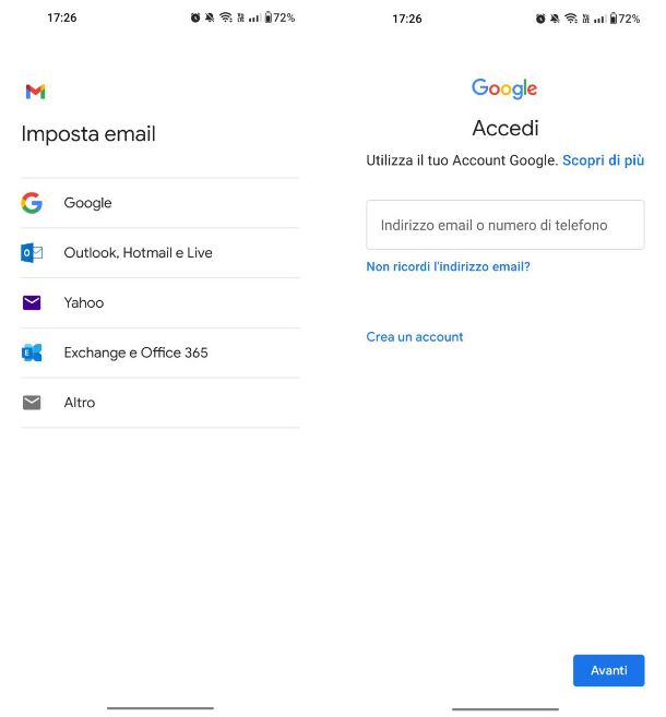 Come configurare email Gmail su Android