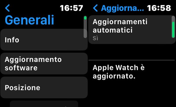 Aggiornare Apple Watch