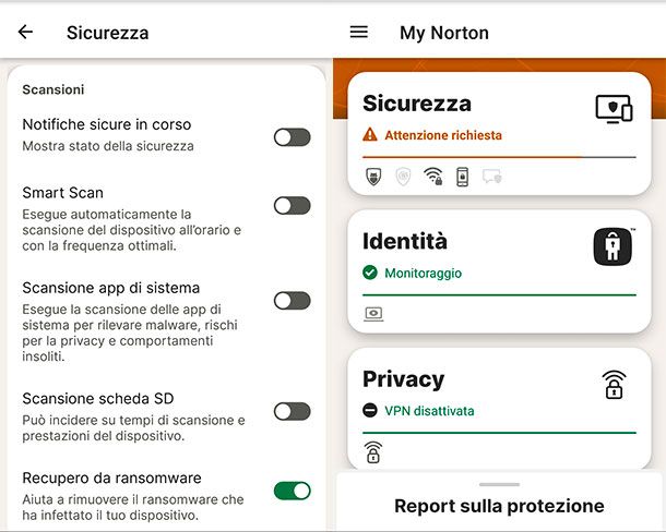 Come disattivare Norton su Android