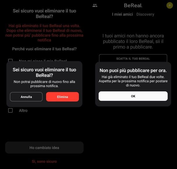 BeReal eliminare 2