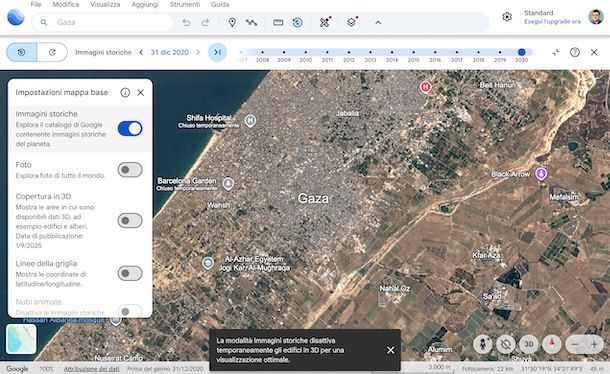 Come andare indietro nel tempo su Google Earth