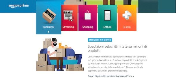 Vantaggi Amazon Prime