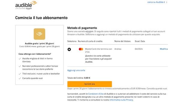 Come abbonarsi ad Audible