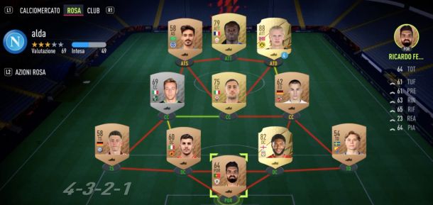 FIFA PS4, modulo 4-3-2-1