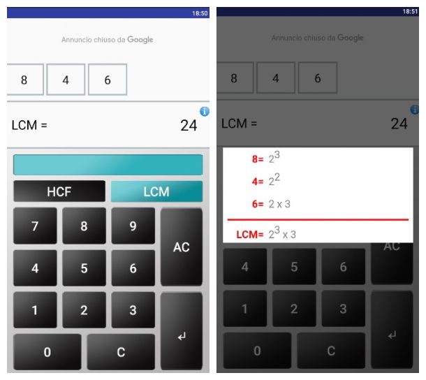 Math Tools, app per mcm e MCD