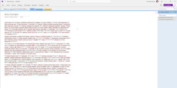 Ripristino note su OneNote Desktop