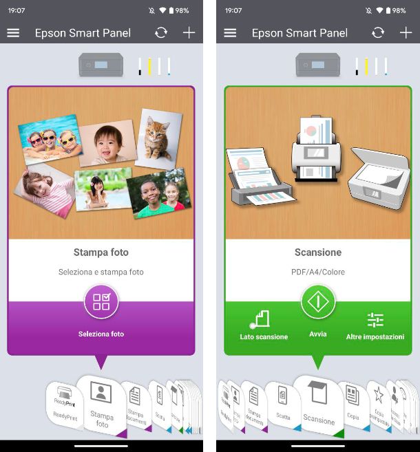 Usare lo scanner della stampante Epson da Android e iOS