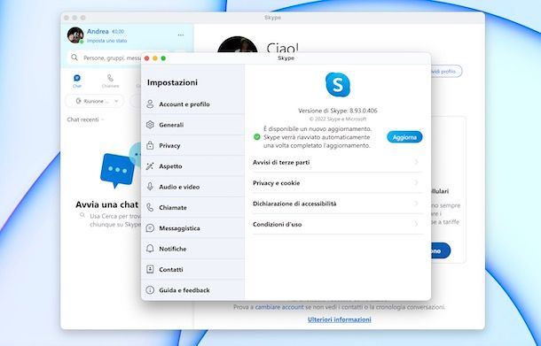 Skype per Mac