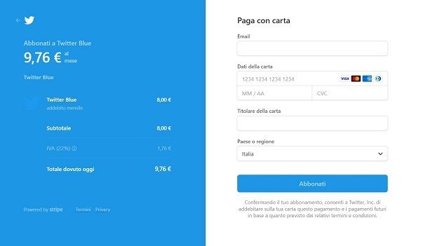 Come abbonarsi a Twitter Blue