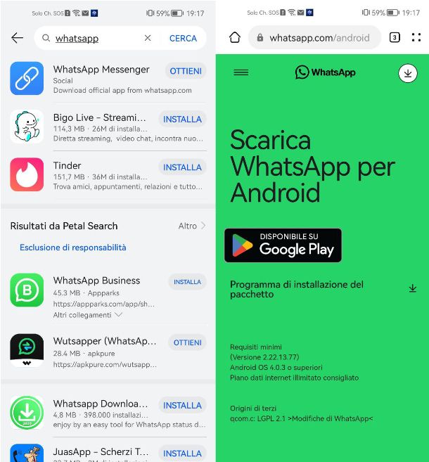 Come aggiornare WhatsApp su Huawei